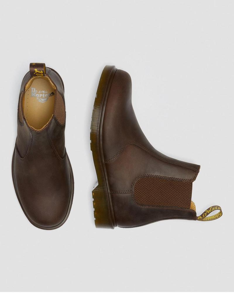 Dr Martens 2976 Crazy Horse Læder Ankelstøvler Dame Brune | DK 22JPQ